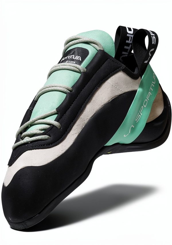 La Sportiva Women's Climbing Shoes White Jade Green-2
