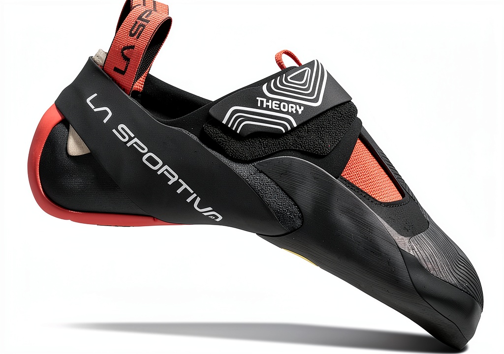 Unboxing La Sportiva Womens Climbing Shoes Black Hibiscus 2 on a wooden table