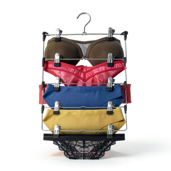 DEILSY Metal Pants Hanger with Rubber Non‑Slip Clips Space‑Saving-2