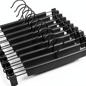 Guhmctt Pant Hangers 10 Pack Rotatable Metal Plastic Closet Organizer-0