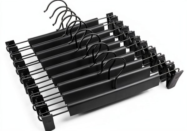 Guhmctt Pant Hangers 10 Pack Rotatable Metal Plastic Closet Organizer-0