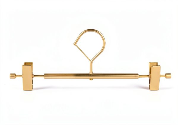 Amber Home Matte Gold Pants Hanger 12.2 Inch Slim Aluminum Organizer-1