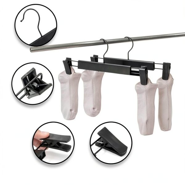 Guhmctt Pant Hangers 10 Pack Rotatable Metal Plastic Closet Organizer-2
