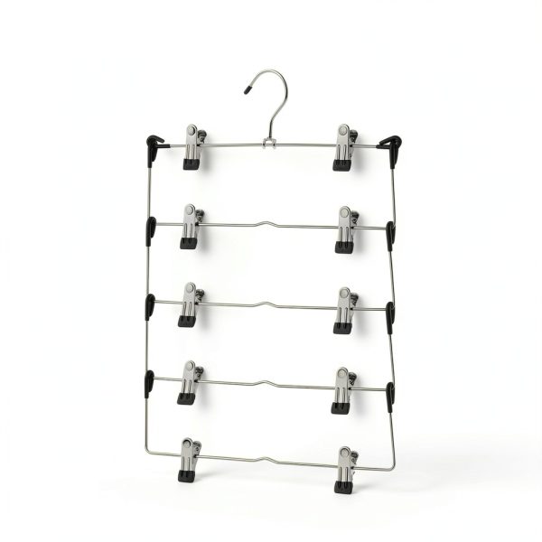 DEILSY Metal Pants Hanger with Rubber Non‑Slip Clips Space‑Saving-6