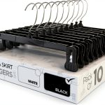 Sharpty Pant and Skirt Hangers Black 10 Pack Heavy Duty Space Saving-0