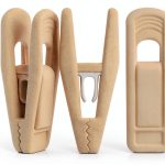Velvet Hanger Clips by TOFIIGREM 20pcs Beige Non‑Slip-0